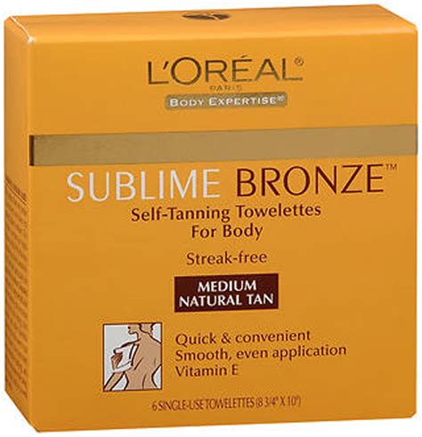 l oreal sublime bronze self tanning towelettes.